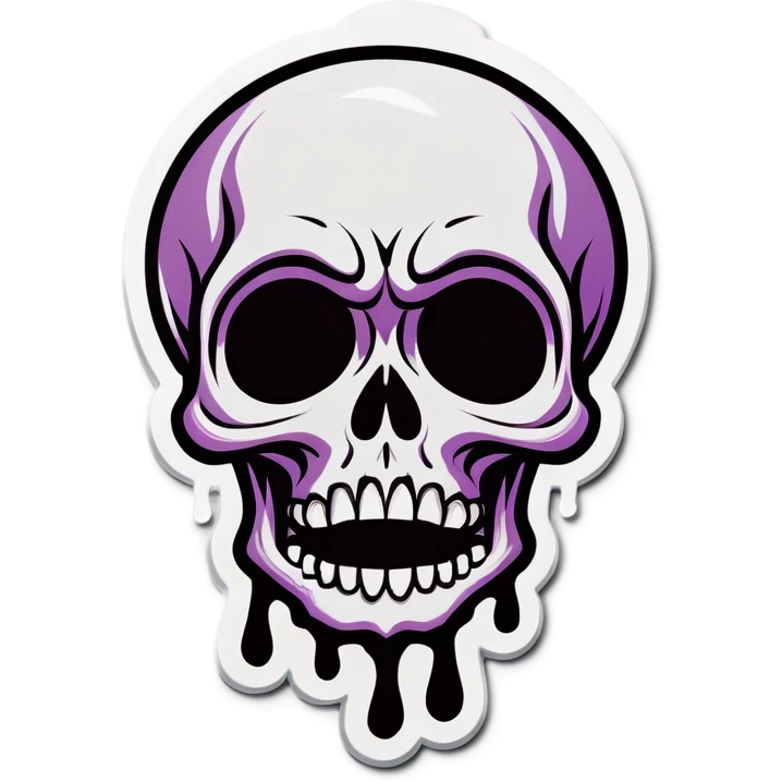 Skull crying tears emoji