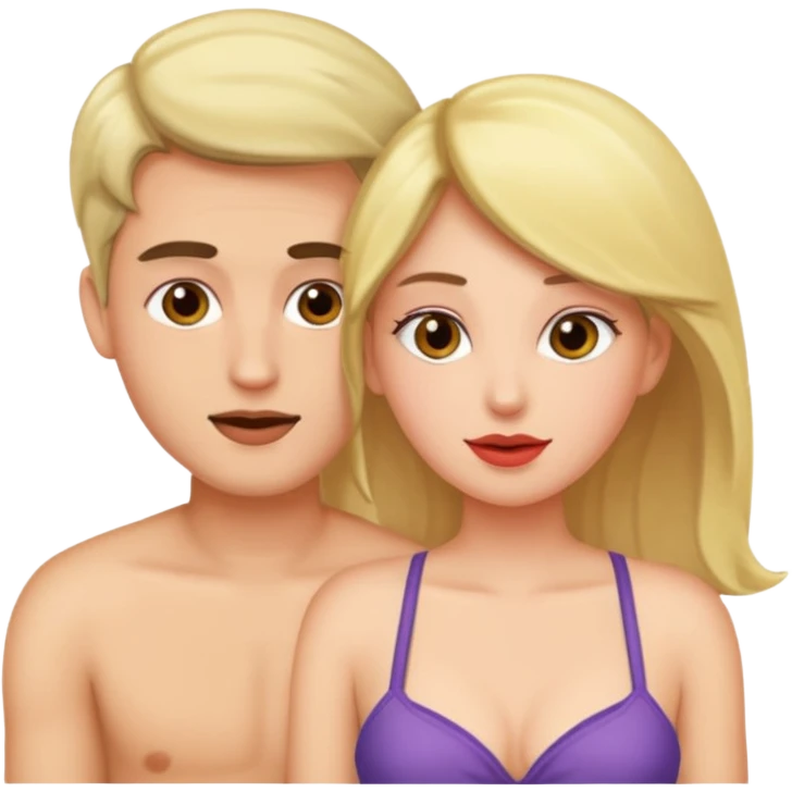 Two people are doing sex, men's penis are in the women's vagina emoji