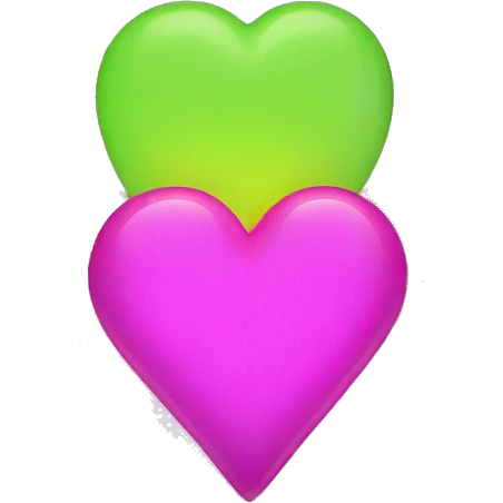 Neon chartreuse heart emoji