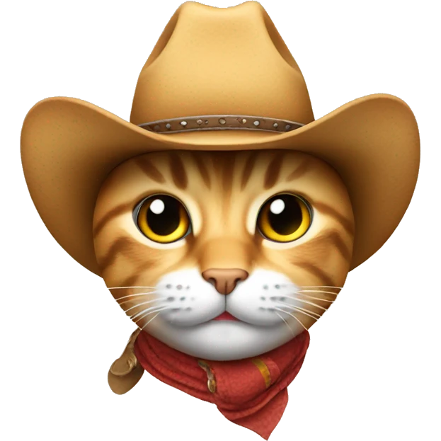 cat with a cowboy hat emoji