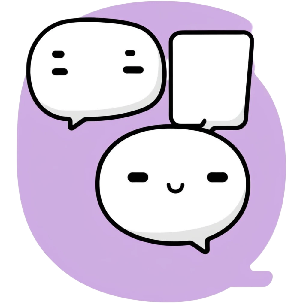 chat bubble with text message emoji