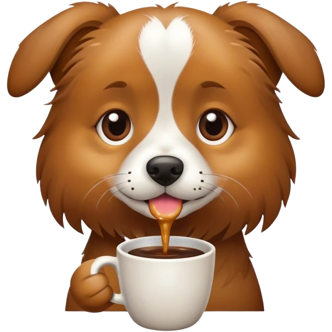 Собака яка п'є кофе emoji