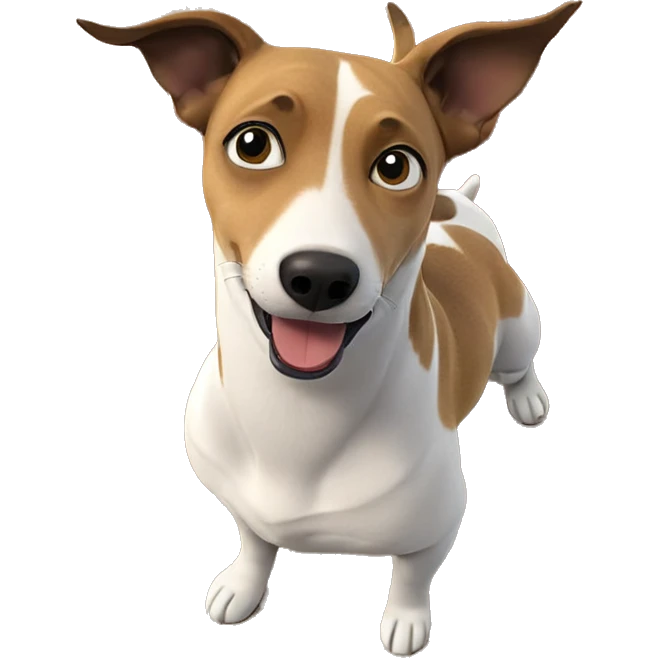 dog lounging on couch indoors emoji