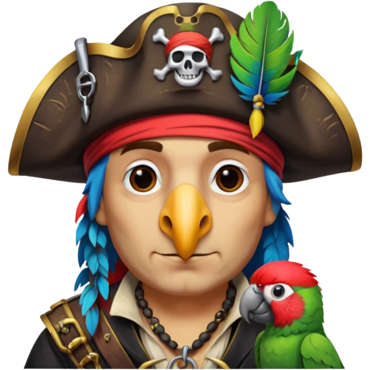 pirate and parrot emoji