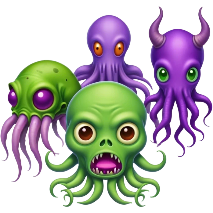 🧟‍♂️+🦑+👾+🐮 emoji