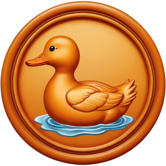 Wax Seal with orange duck emoji