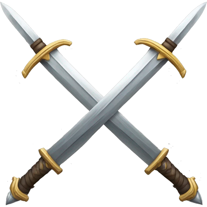 Two crossed, curved swords emoji