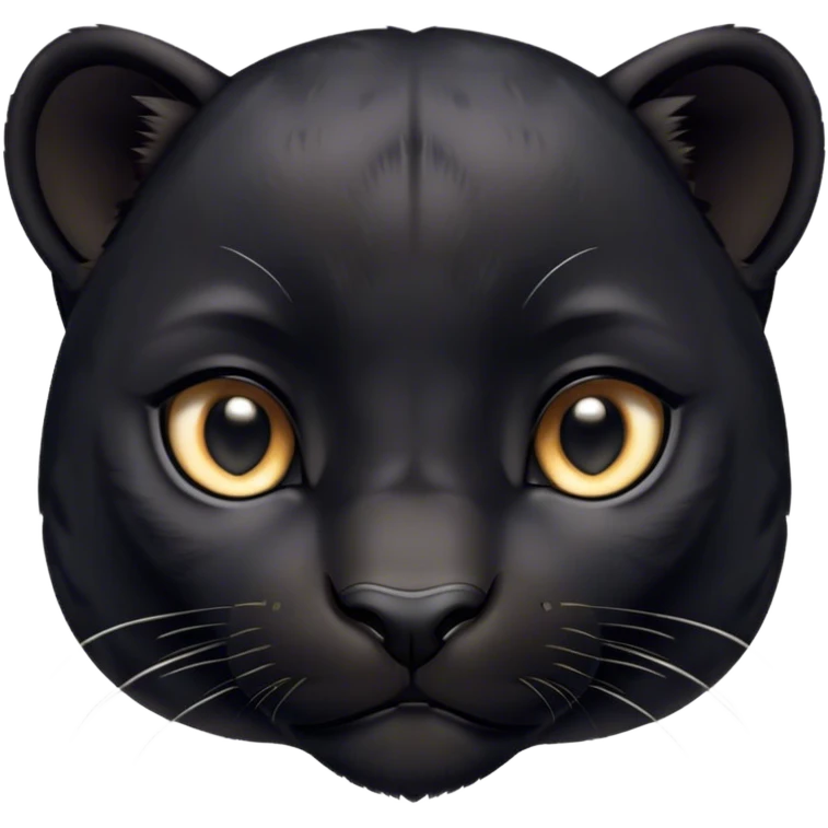 Cinematic Noble Baby black Panther Portrait Emoji, Poised with a touch of regal innocence, featuring a compact, sleek build with soft, dark fur and large, soulful eyes, Simplified yet sharp and sophisticated features, highly detailed, glowing with a gentle, mysterious glow, high shine, intelligent and endearing, stylized with an air of youthful authority, focused and attentive, soft glowing outline, capturing the essence of a tiny jungle guardian that appears ready to pounce out of the screen with effortless charm! emoji