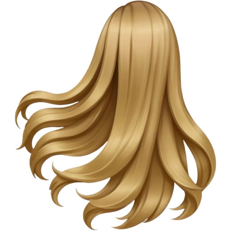 back view of long dark blonde hair emoji