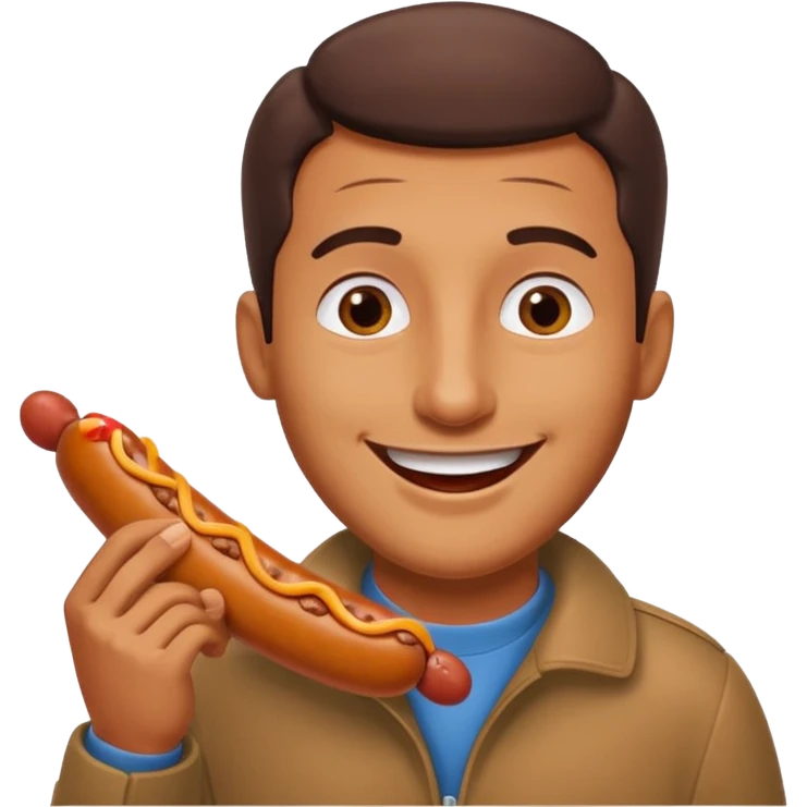 A guy named ayham eating a sausage emoji