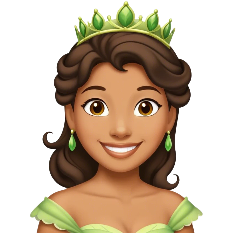 princess tiana from princess and the frog emoji
