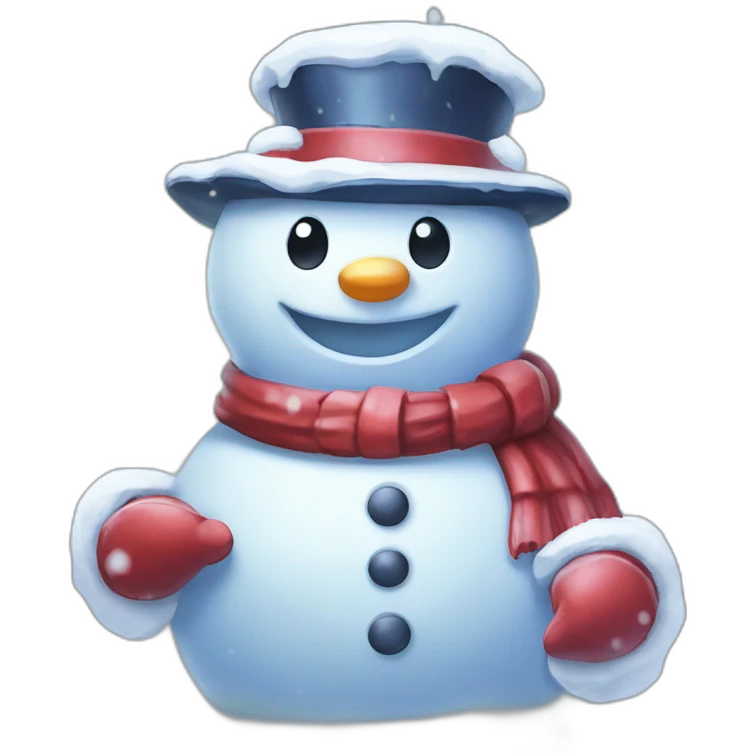 Snowman Statue Epic Mystery Legendary NewYear PokemonTheme Pokeball Snowfall Snowballs emoji