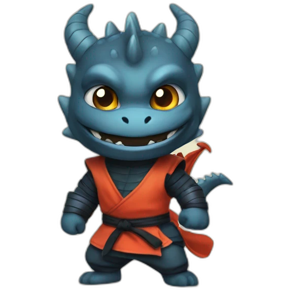 a dragon in a ninja suit emoji