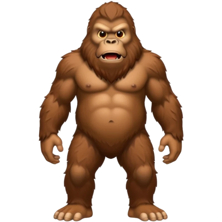 Create a scary full bodied emoji of Bigfoot emoji