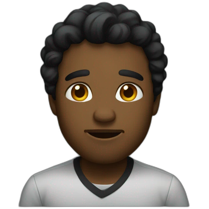 black dumb emoji