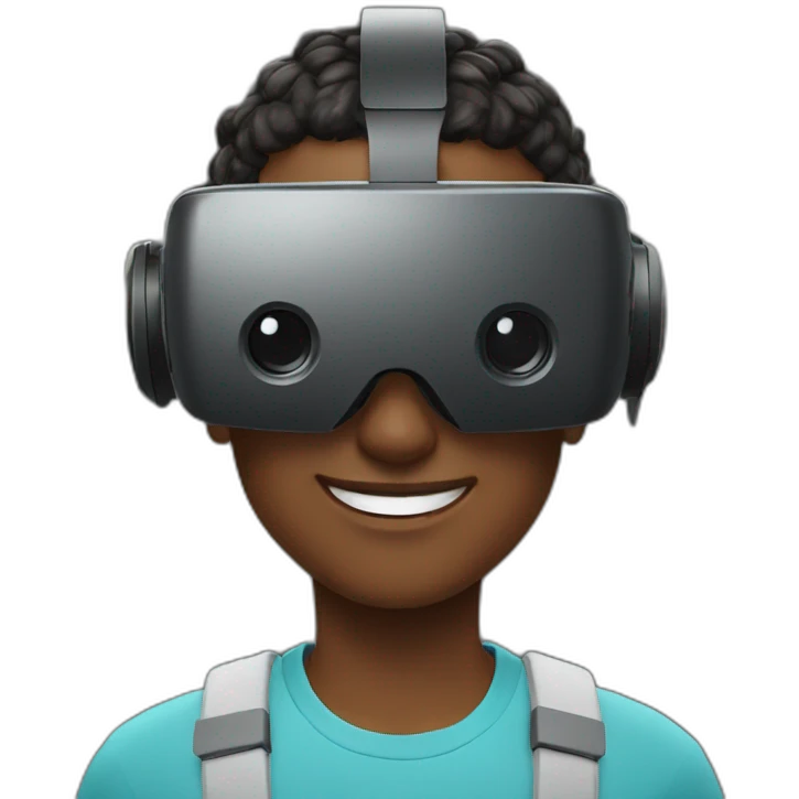 person using VR headset emoji