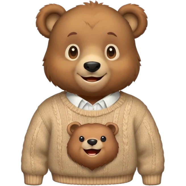Preppy bear emoji