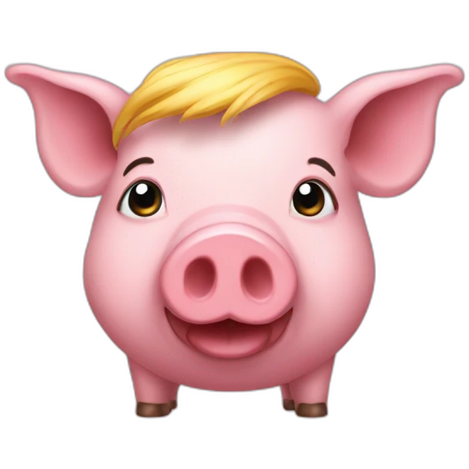 Donald trump as a pig  emoji