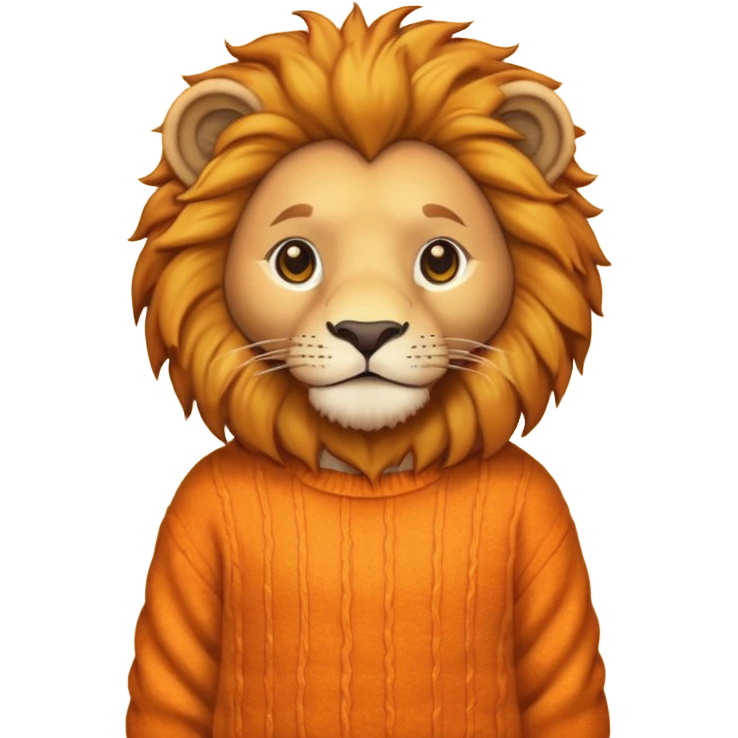 lion wearing jumper emoji