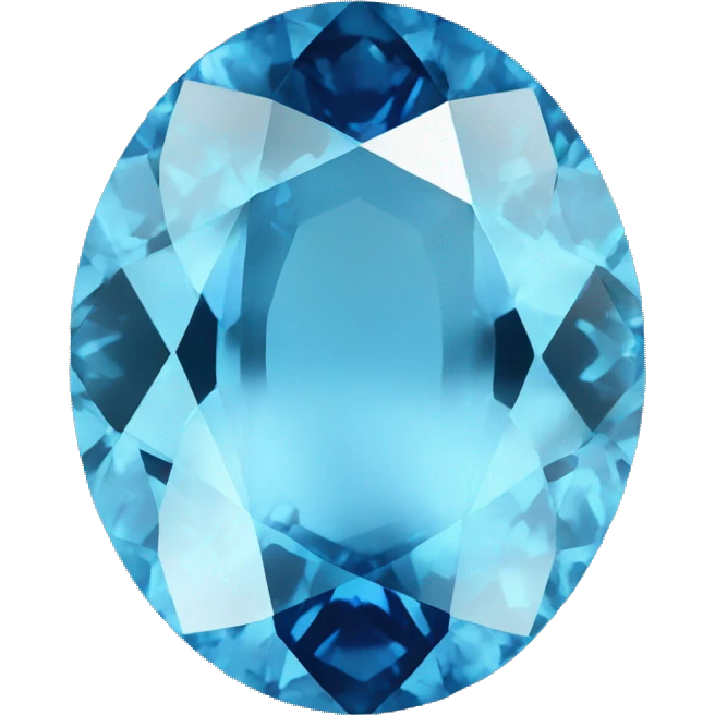 1 Blue gemstone oval shape  emoji