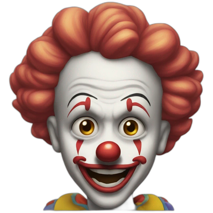 a clown busting emoji