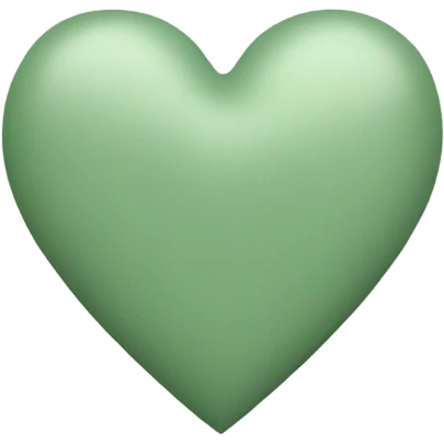 Sage green heart  emoji