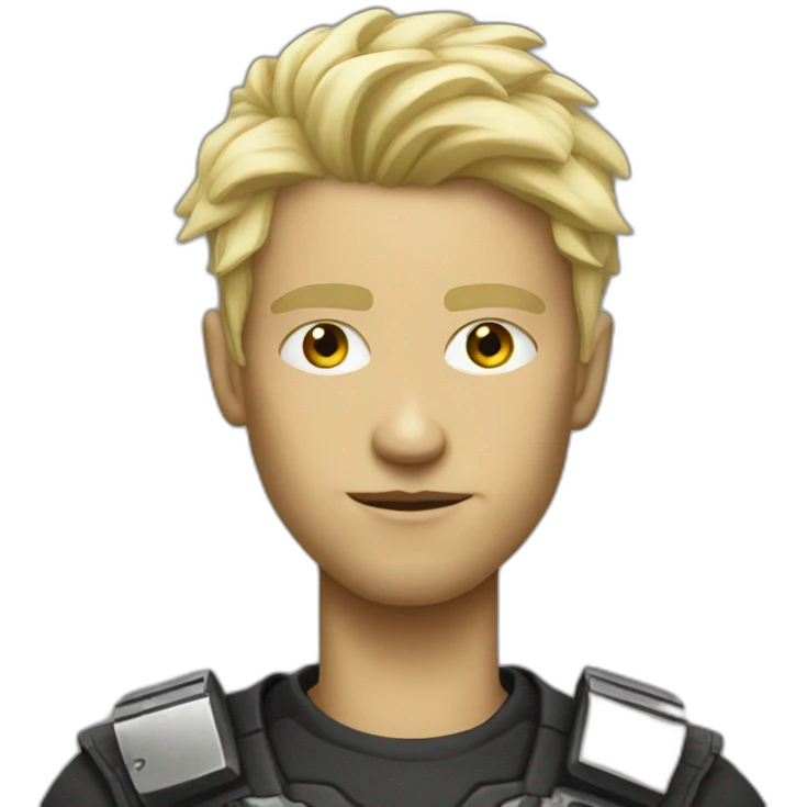 Blond cyberpunk man emoji