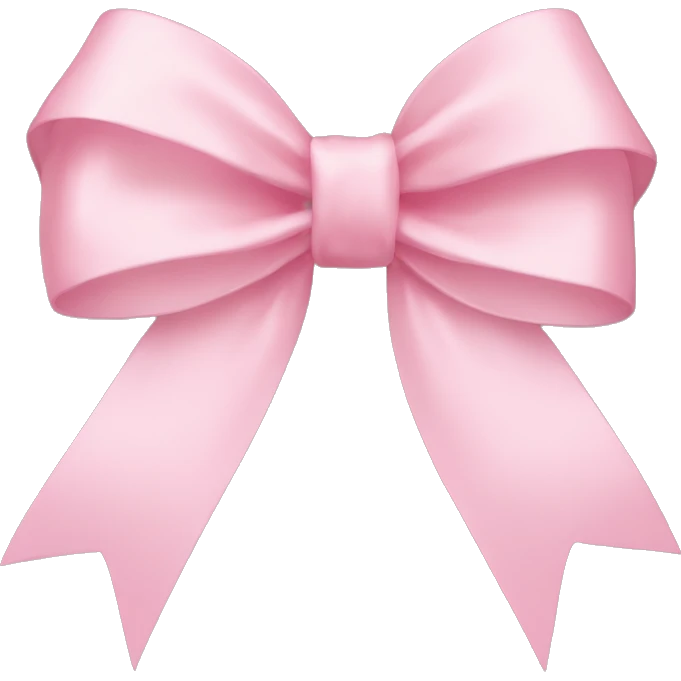 light pink ribbon bow emoji