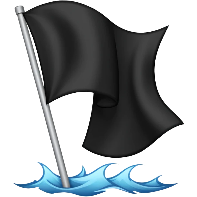 Black white black flag  emoji