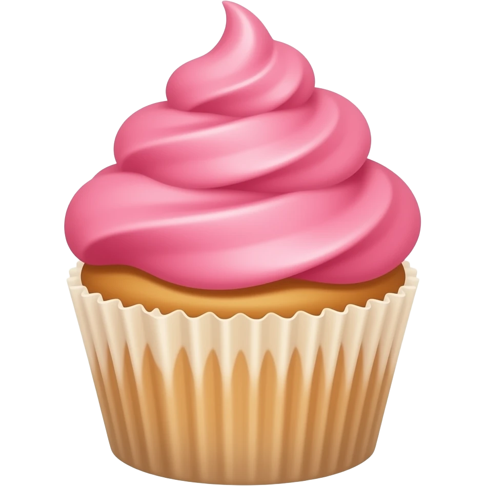 Cupcake with pink icing emoji