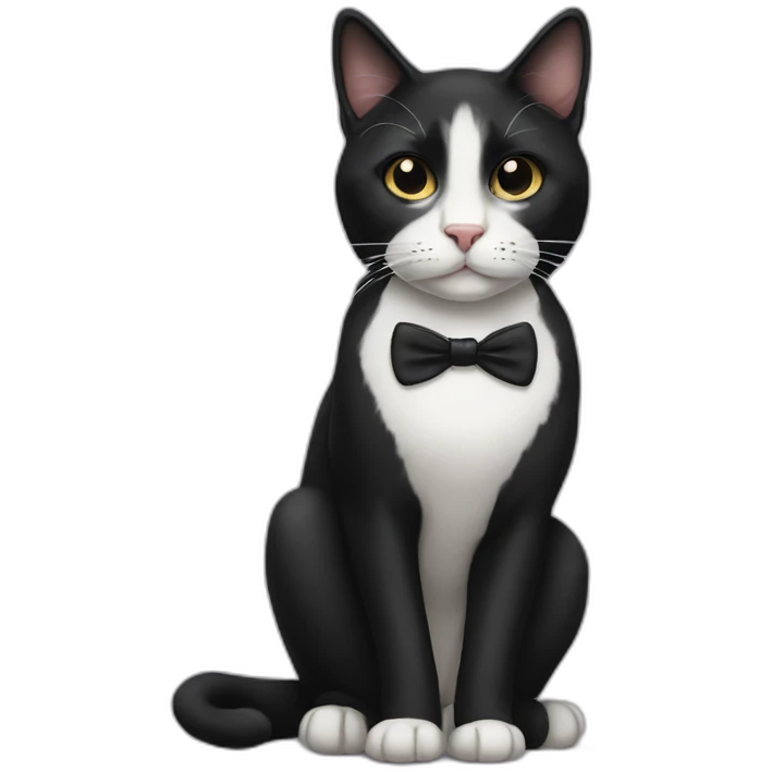 tuxedo-cat-mustache emoji
