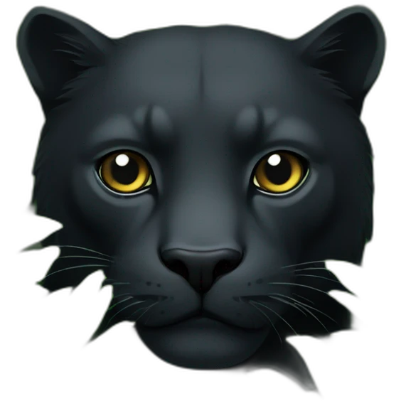 black pantera animal behind a green bush emoji