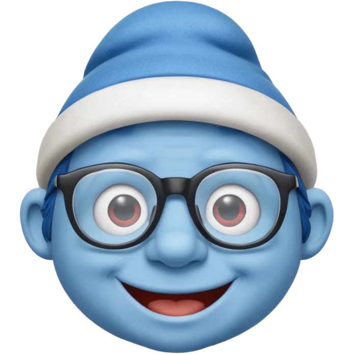 smurf with glasses emoji