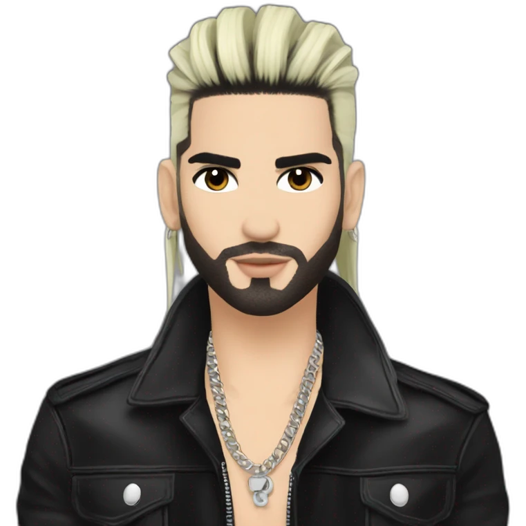 Bill Kaulitz black hair emoji