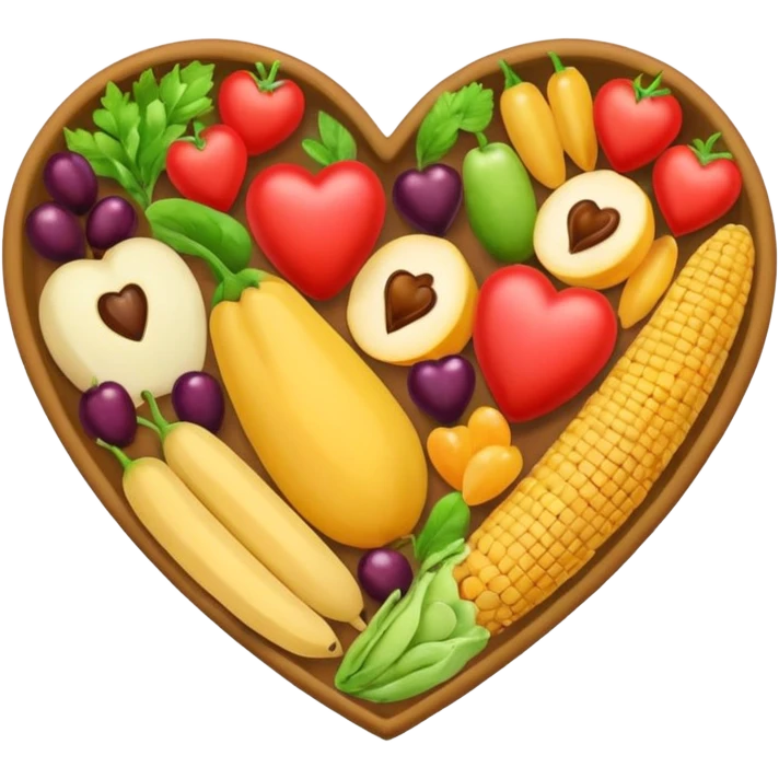 an emoji based on the words food and heart emoji