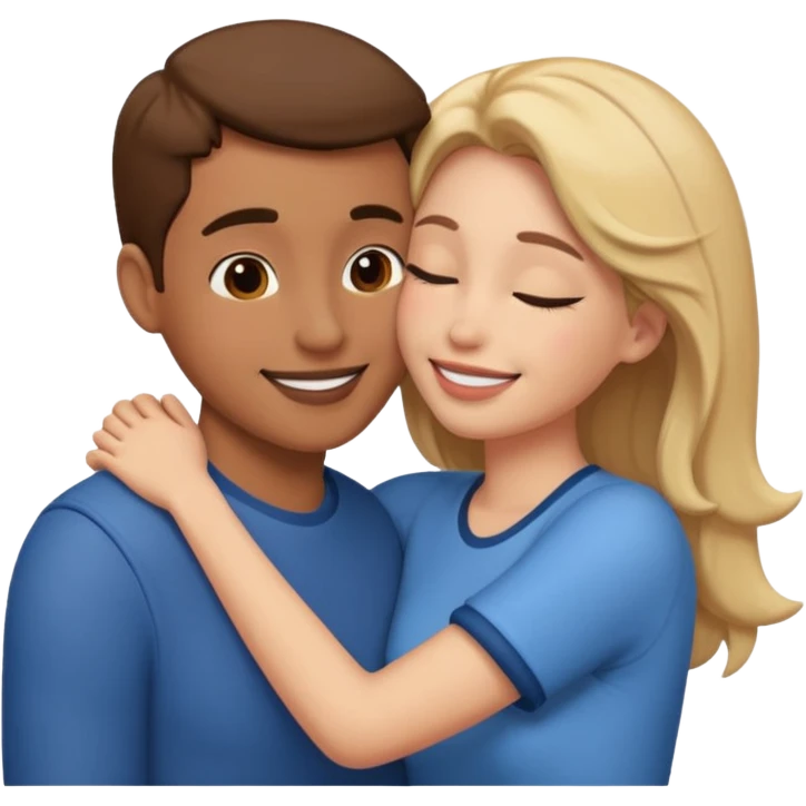 kissing and hugging emoji