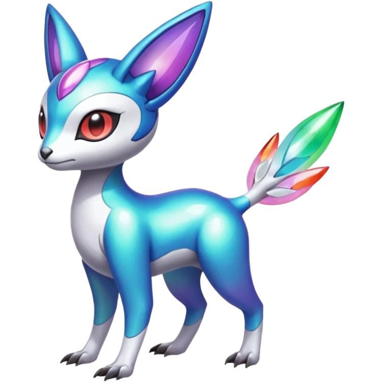 Shiny Colorful Vernid-Trico-Meloetta-Latias-Koraidon-Peppercat-Protogen-Pokémon-Digimon-Fakémon-fusion-hybrid-creature emoji