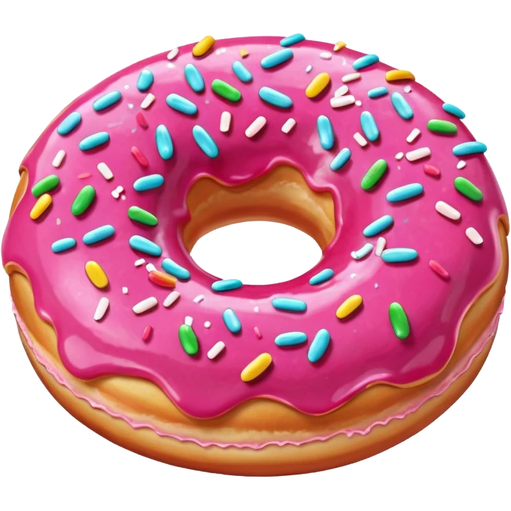 Pink donut emoji