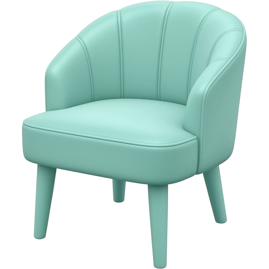 blue green  Ottoman Chair inspired by Barbie colour palette emoji