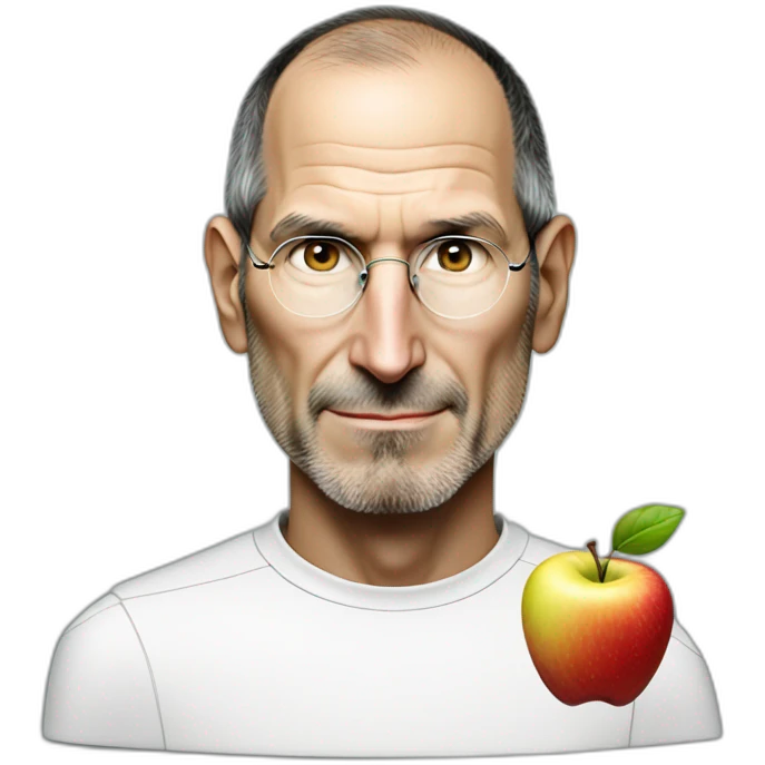 Steve jobs qui mange une pomme emoji