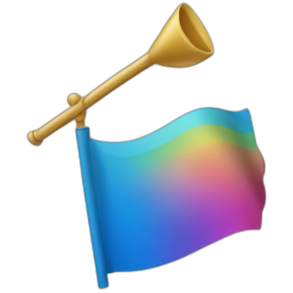 Un chat qui tiens le drapeau gay bleu  emoji