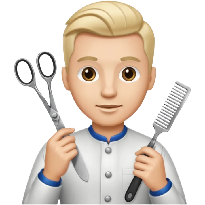 barber shop, scissors, comb. emoji