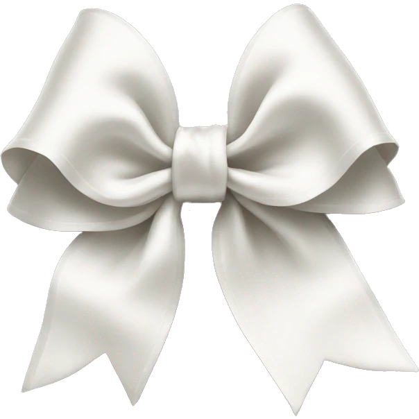 make a white bow in silk fabric emoji