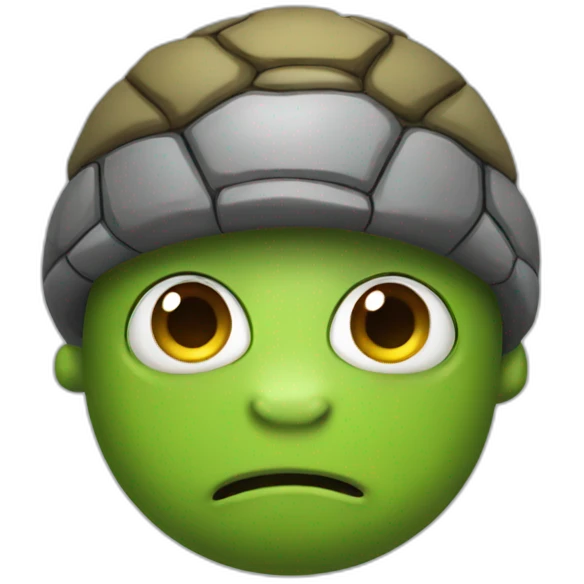 Shook turtle emoji