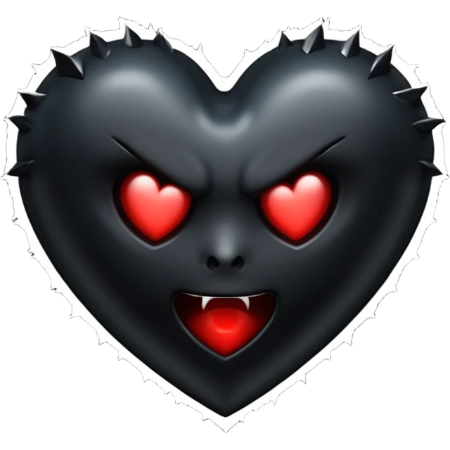 evil black heart emoji