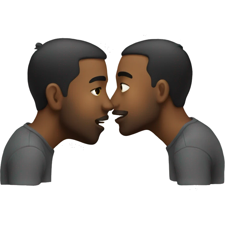 two guys kissing   emoji