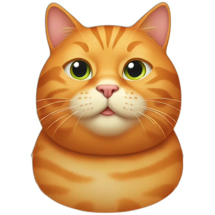 fat orange cat emoji