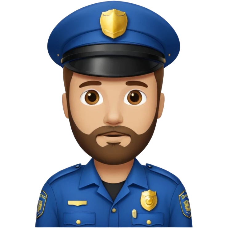 bearded police, emoji