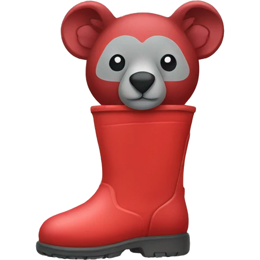 Red koala boot  emoji
