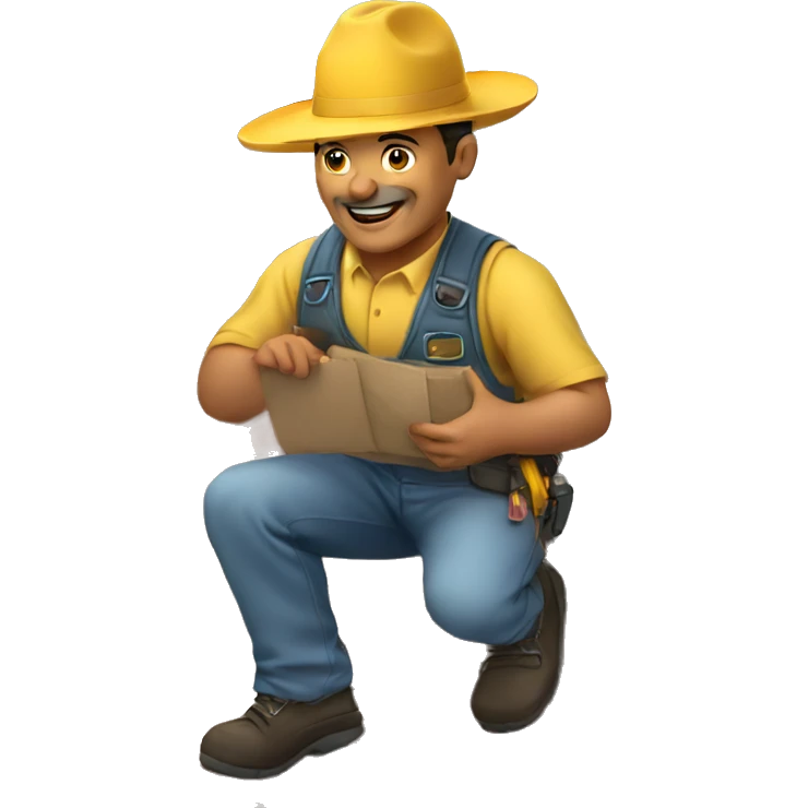 Mexican working on roof emoji